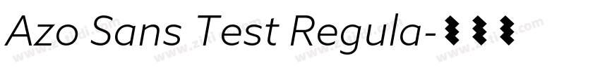 Azo Sans Test Regula字体转换